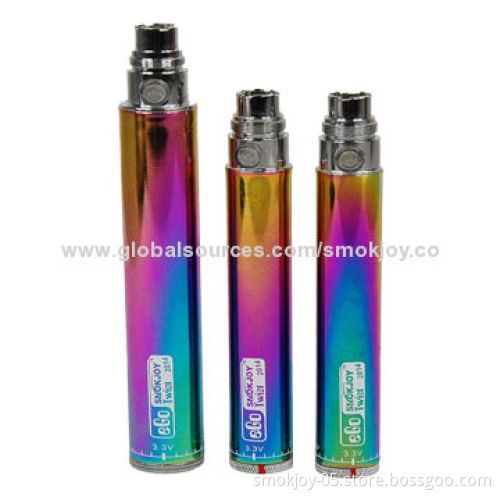 Colored eGo Twist with 3.3-4.8V Bottom Variable Voltage Twist Battery